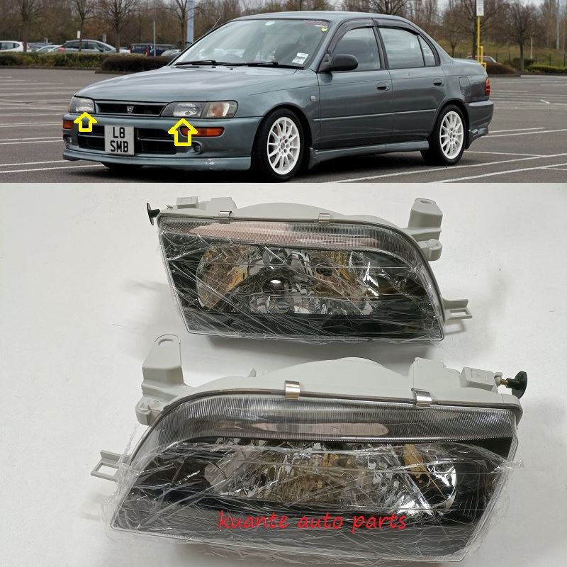 Zwarte koplamp voor Corolla 1999 2000 AE100 AE101 212-1193-B 81110-13610 81115-13610